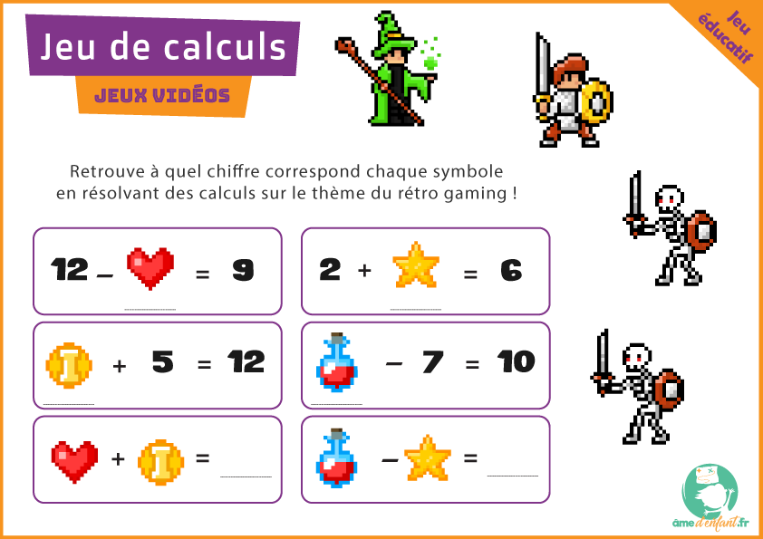 Jeu De Calculs Jeu Vid o Gratuit