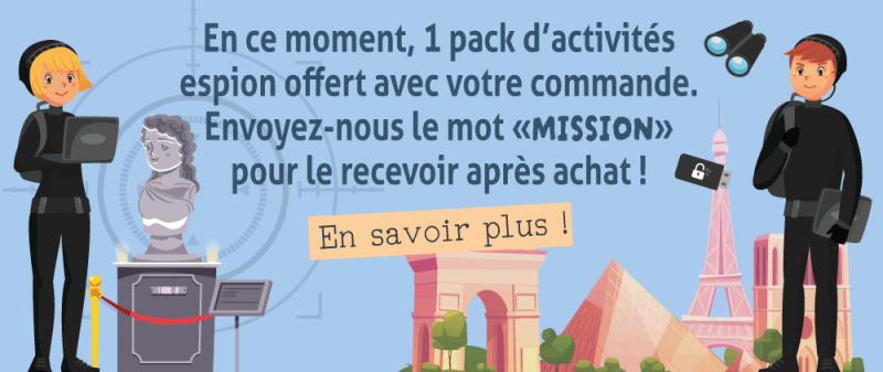 offre pack d’activités agent secret pour enfant